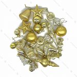 پکیج آویز کریسمس طلایی اکلیلی