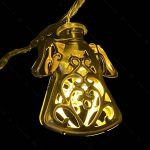 ریسه چراغ دار مفتولی مدل فانوس طلایی