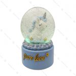 گوی موزیکال فول مدل اسب تک شاخ Unicorn آبی