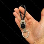 جاسوئیچی بند چرمی مشکی هانست Honest