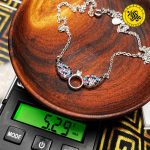 گردنبند نقره زنانه طرح حلقه و بال 5.29 گرمی
