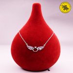 گردنبند نقره زنانه طرح حلقه و بال 5.29 گرمی