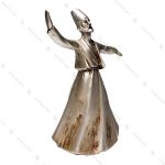 مجسمه رزینی دکوری طرح رقص سماع مدل صوفی نقره ای