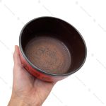 کاسه تبتی قرمز طرح گانش سایز یک