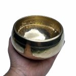 کاسه تبتی فلزی طلایی براق 11 سانت Gold Metal Tibetan bowl