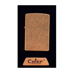 فندک طلایی برنجی چیف Golden Chief lighter