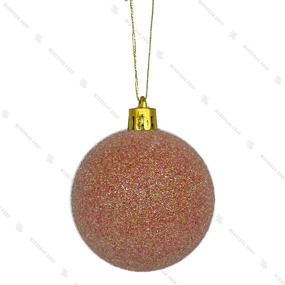 آویز کریسمس طرح گوی سفید مات (کپی)